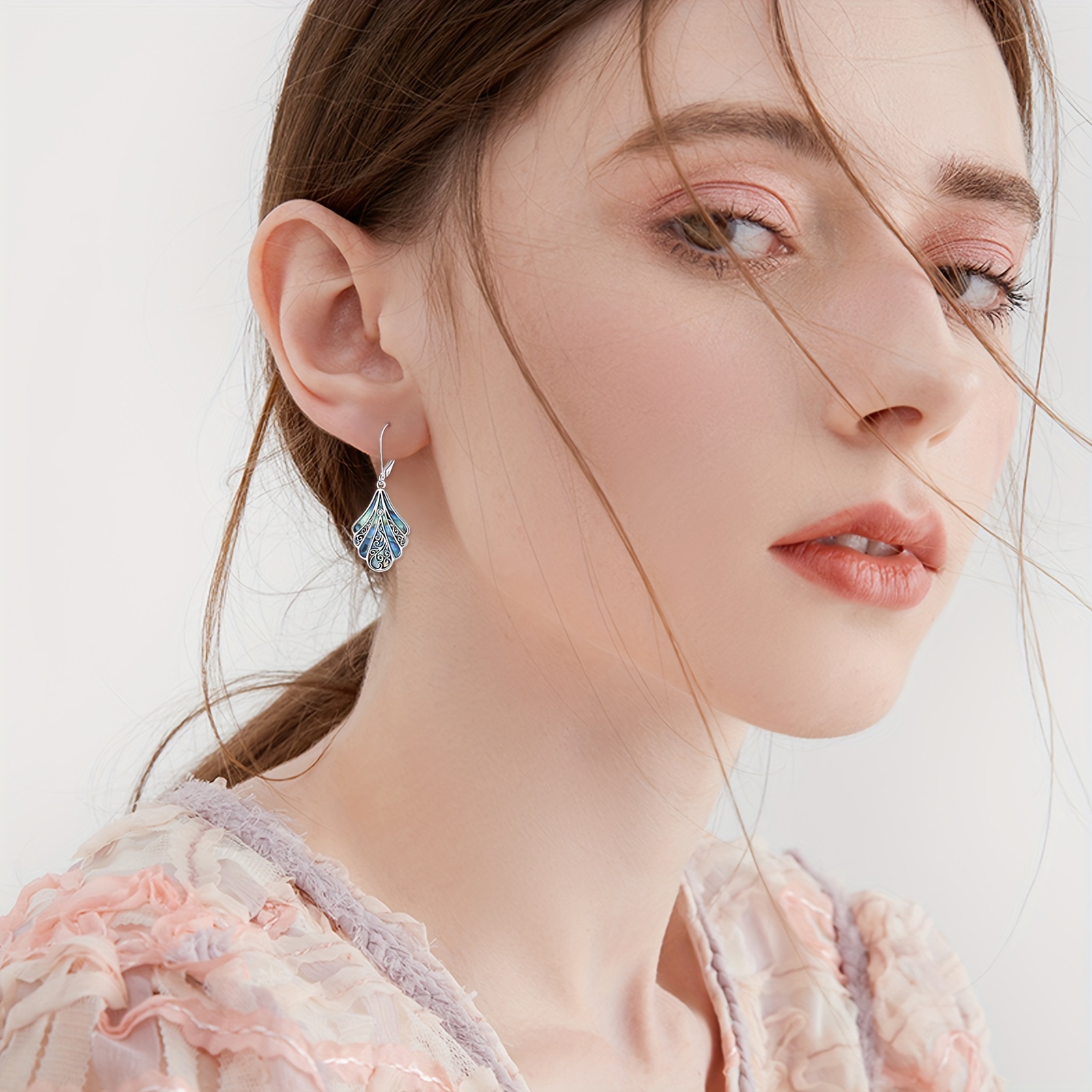 Women's 925 Sterling Silver Abalone Shell Hanging Earrings — Bohemian Style